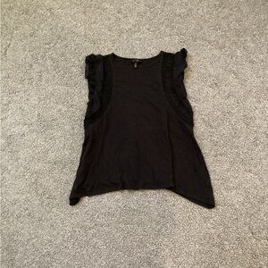 Jessica Simpson Black Ruffled Blouse